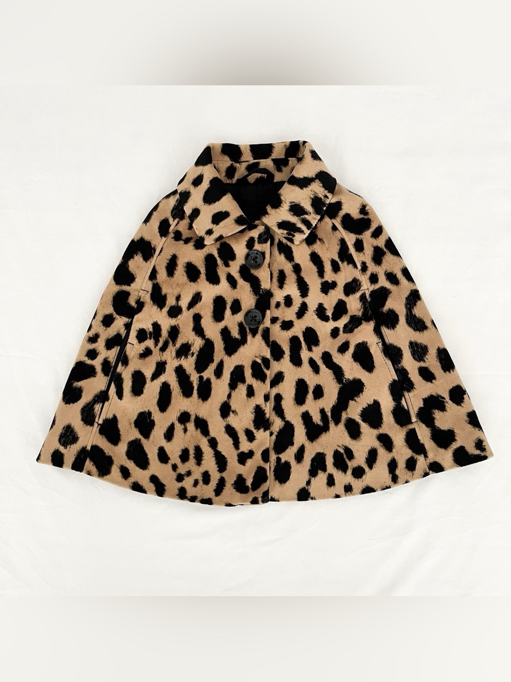 BabyGap Girl's Leopard Print Cape 4Y Toddler Arm Holes Pockets Formal Dressy